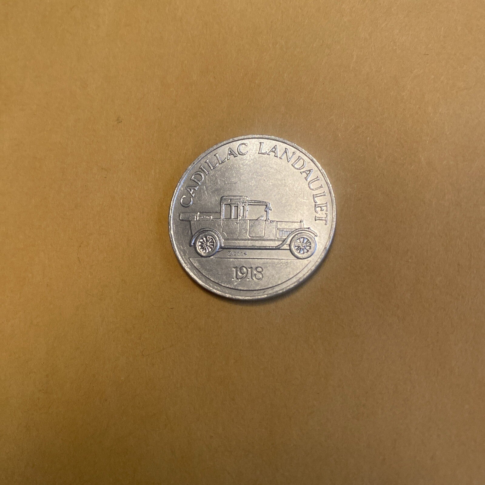 1918 Cadillac Landaulet Sunoco Oil Commemorative Token Antique Car Coin