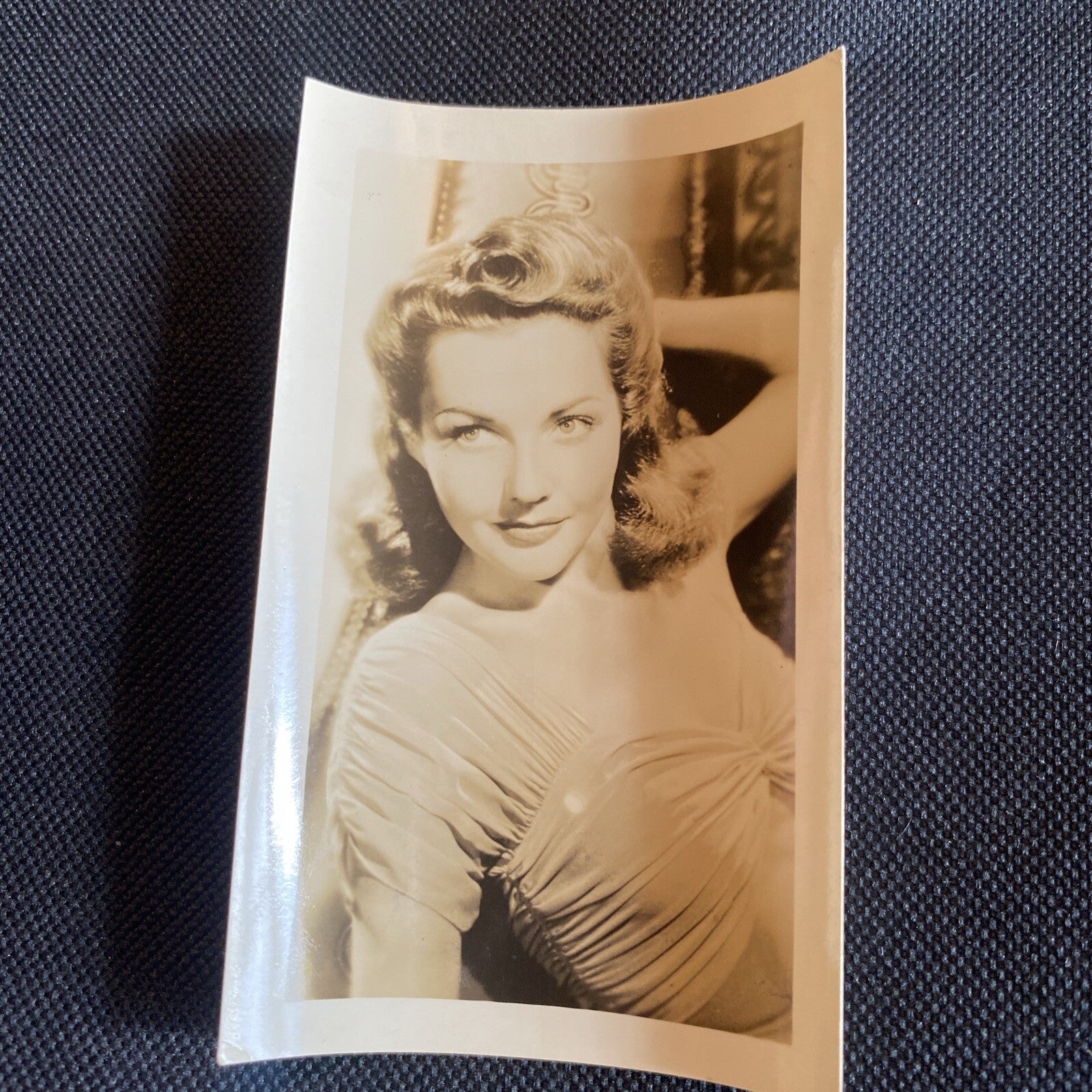 Real Photo  Lynn Bari 2.5" x 4" Hollywood Movie Star Fan Club