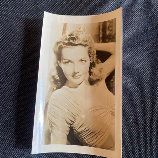 Real Photo  Lynn Bari 2.5" x 4" Hollywood Movie Star Fan Club