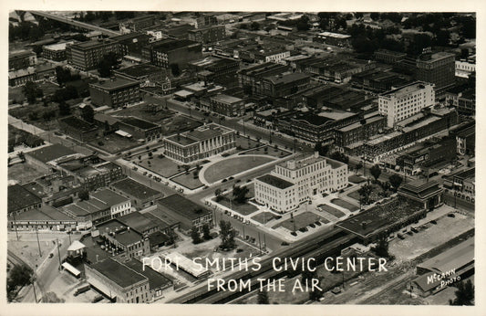 Real Photo Fort Smiths Civic Center Arkansas Aerial View Vintage Postcard