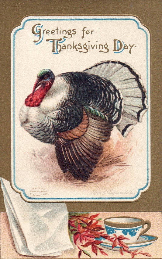 Ellen Clapsaddle Greetings For Thanksgiving Day Thanksgiving Postcard