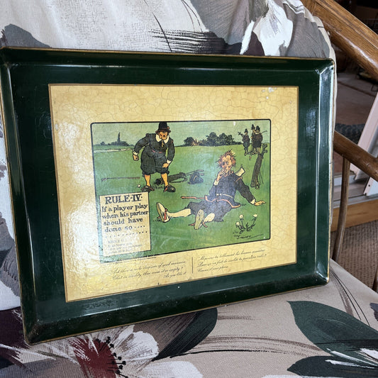 Vintage Print Rules of Golf, Charles Crombie, RULE IV
