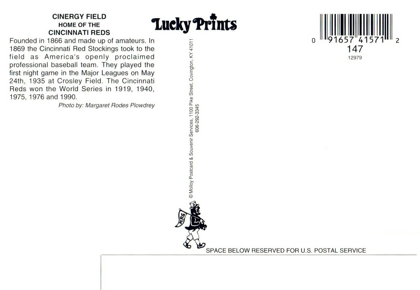 Cincinnati reds cinergy field Baseball Stadium Ohio OH  postcard Sports Postcard