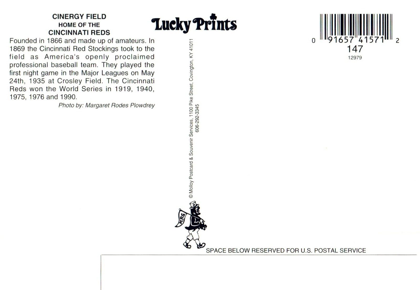 Cincinnati reds cinergy field Baseball Stadium Ohio OH  postcard Sports Postcard