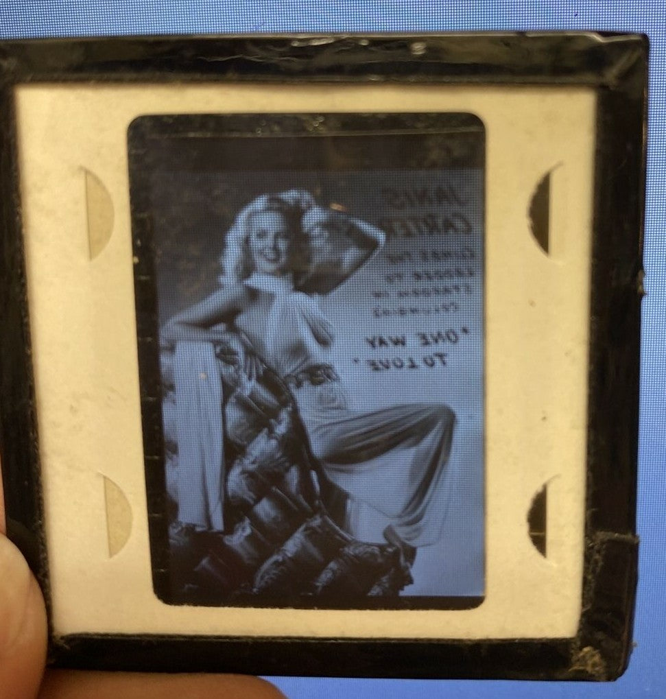 Janis Carter Original 2 x 2 black white slide Hollywood Promotional photo  