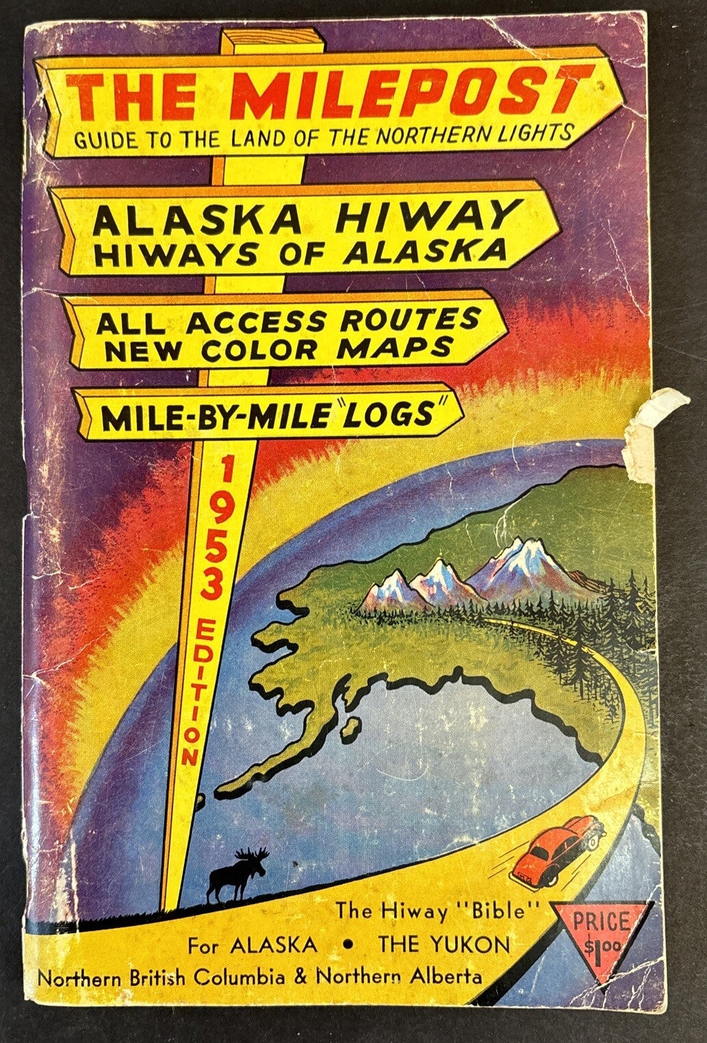 Milepost Directory Guide to Land of Northern Lights March 1953  Booklet