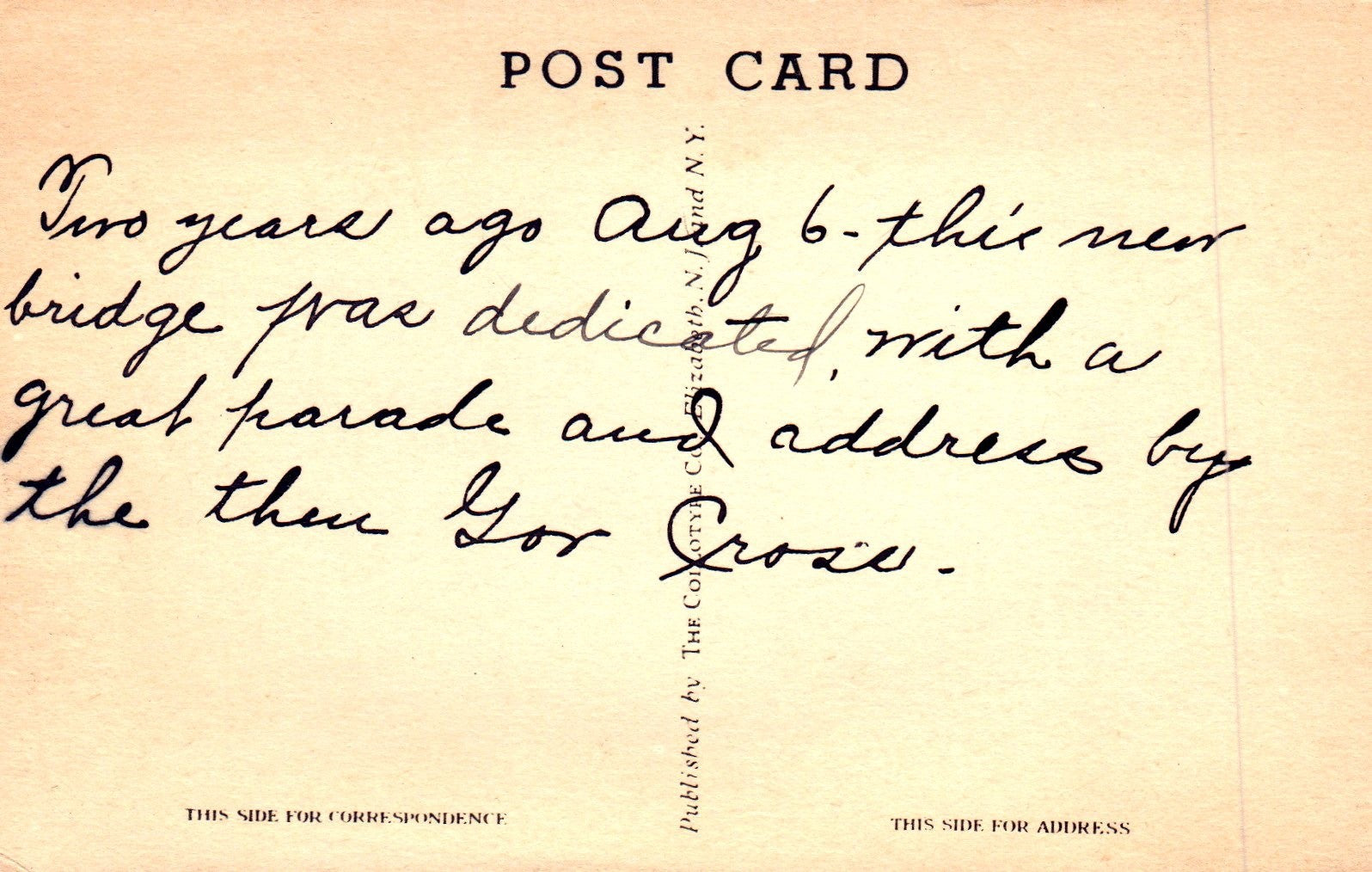 Close Up Of New Hwy Bridge Spanning Across Conn. River CT Connecticut Postcard