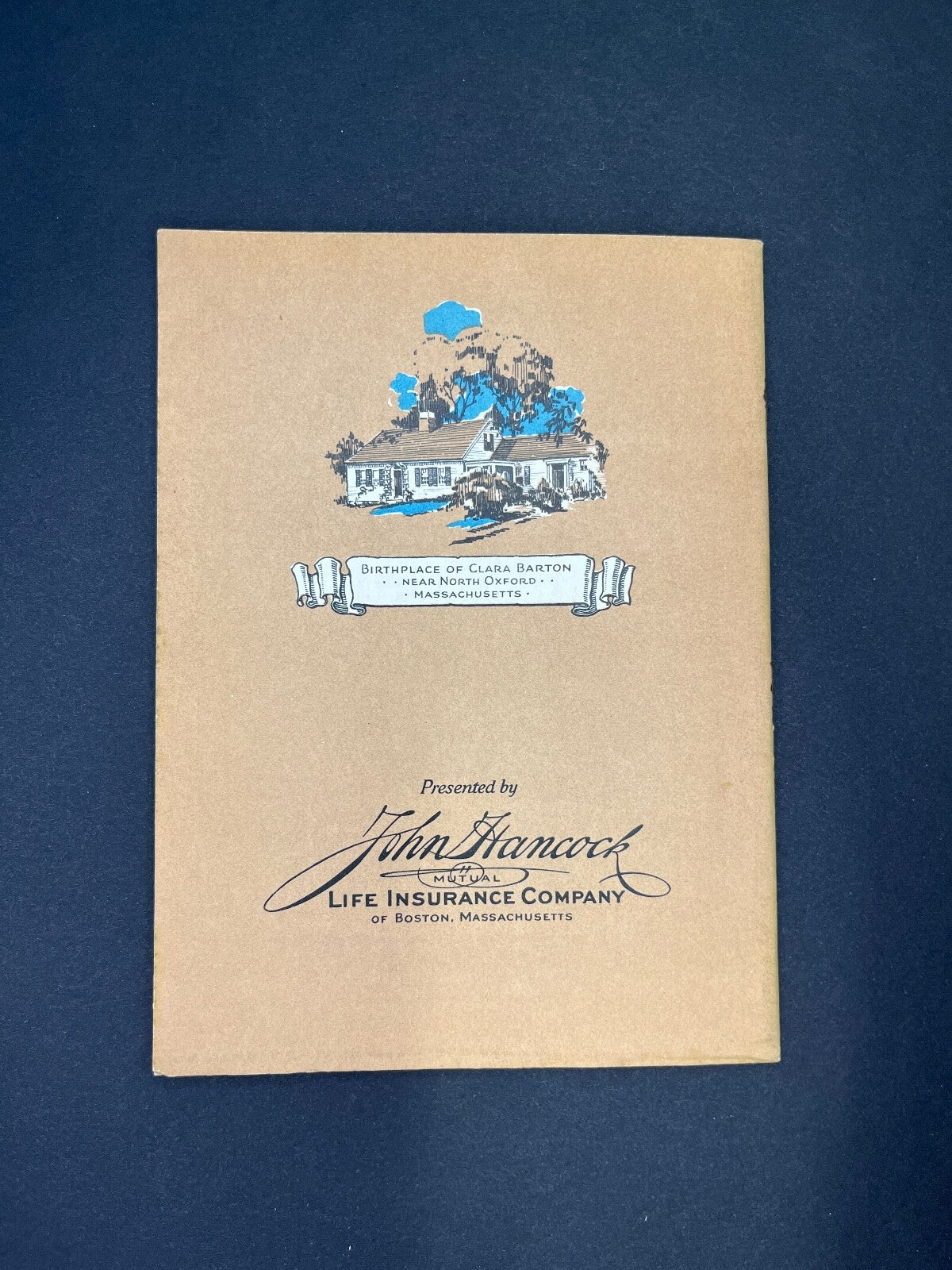 Vintage "The Story of Clara Barton" John Hancock Life Insurance Ad Book