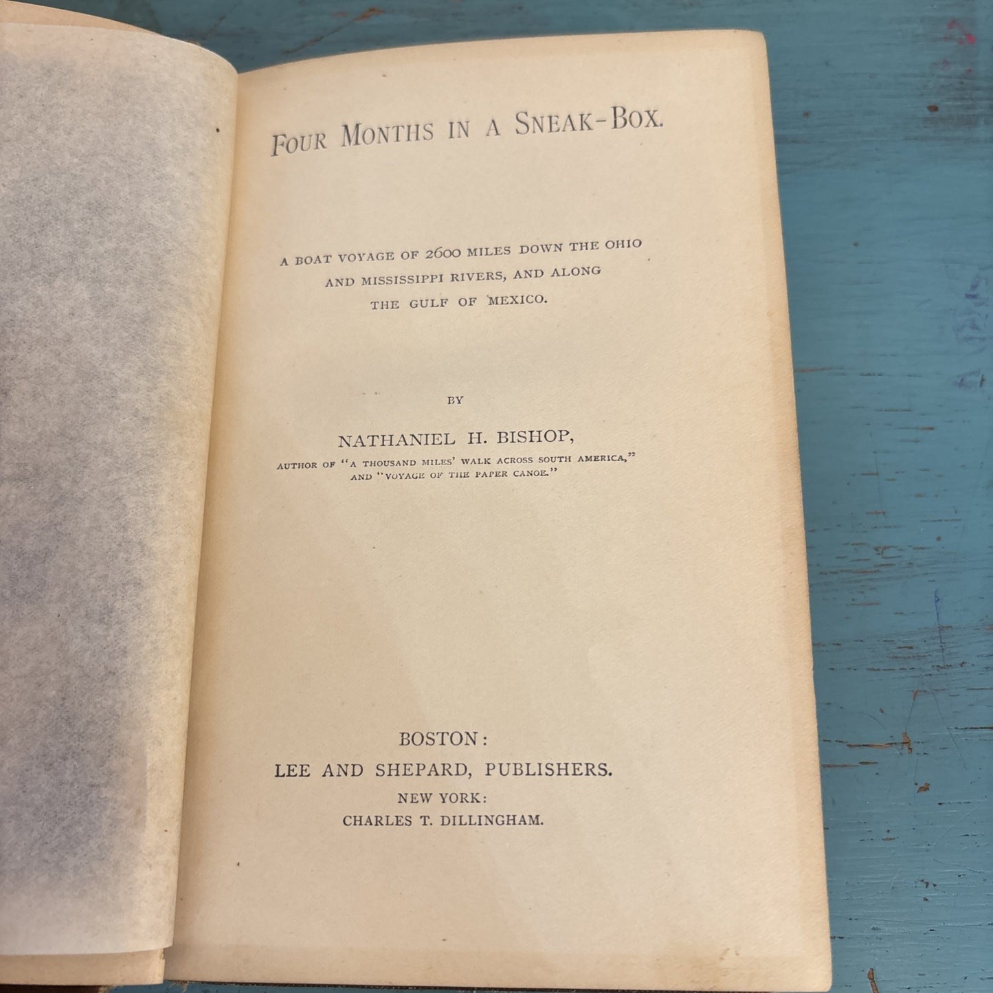 RARE Four Months In A Sneak Box By NH Bishop 1879 First Edition Illustrated