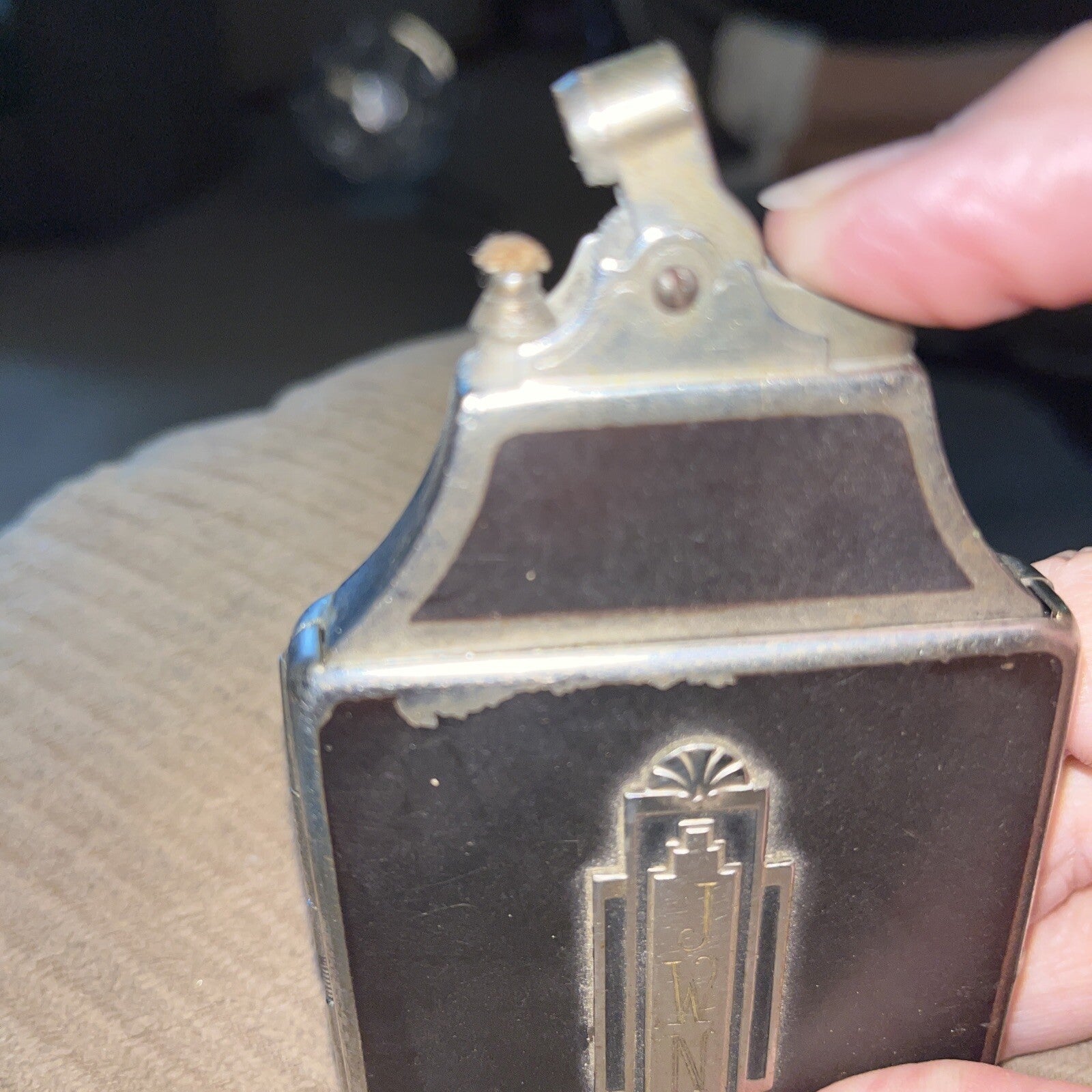 VINTAGE RONSON ART DECO STYLE LIGHTER / CIGARETTE HOLDER / CASE