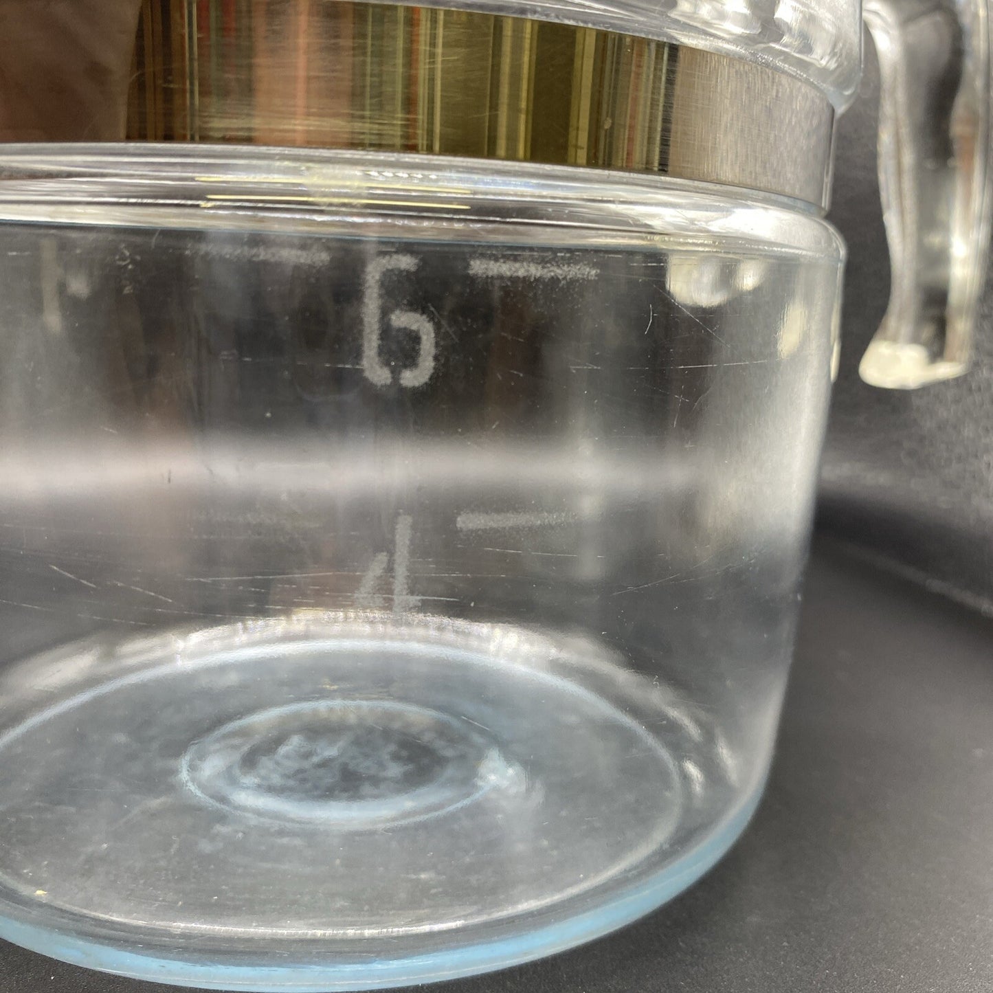 Vintage Pyrex 7756-B Flameware Glass Percolator Coffee POT AND LID ONLY 6 Cup