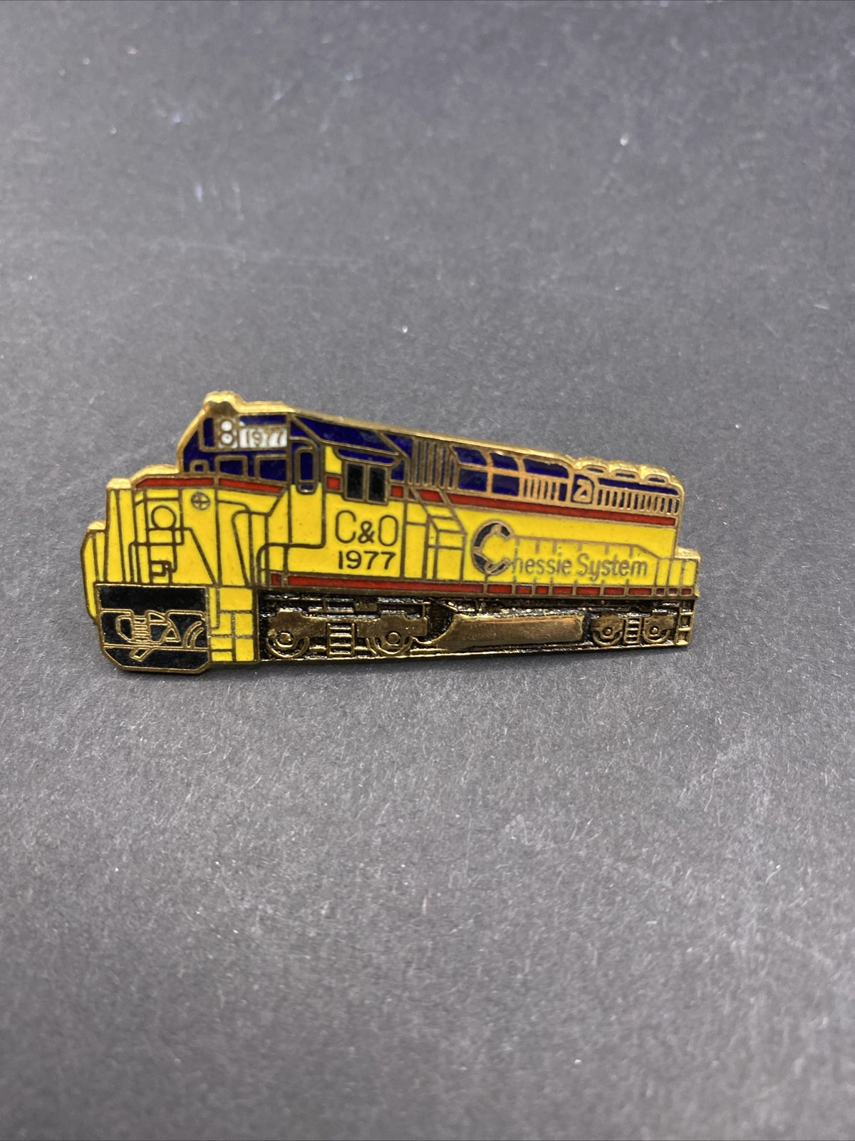 RARE VINTAGE C & O UNIFORM Tie Clip Clasp CHESAPEAKE OHIO RAILROAD Train