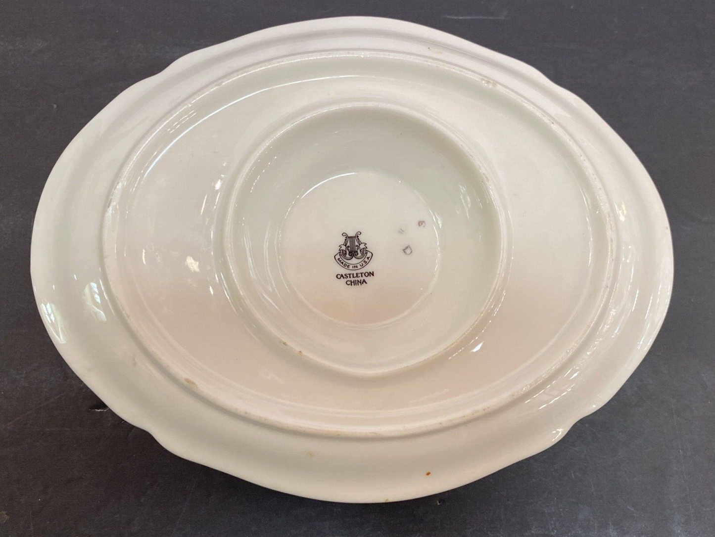 Vintage Castleton China - Castleton Rose  Gravy Bowl Boat Dish Dishes