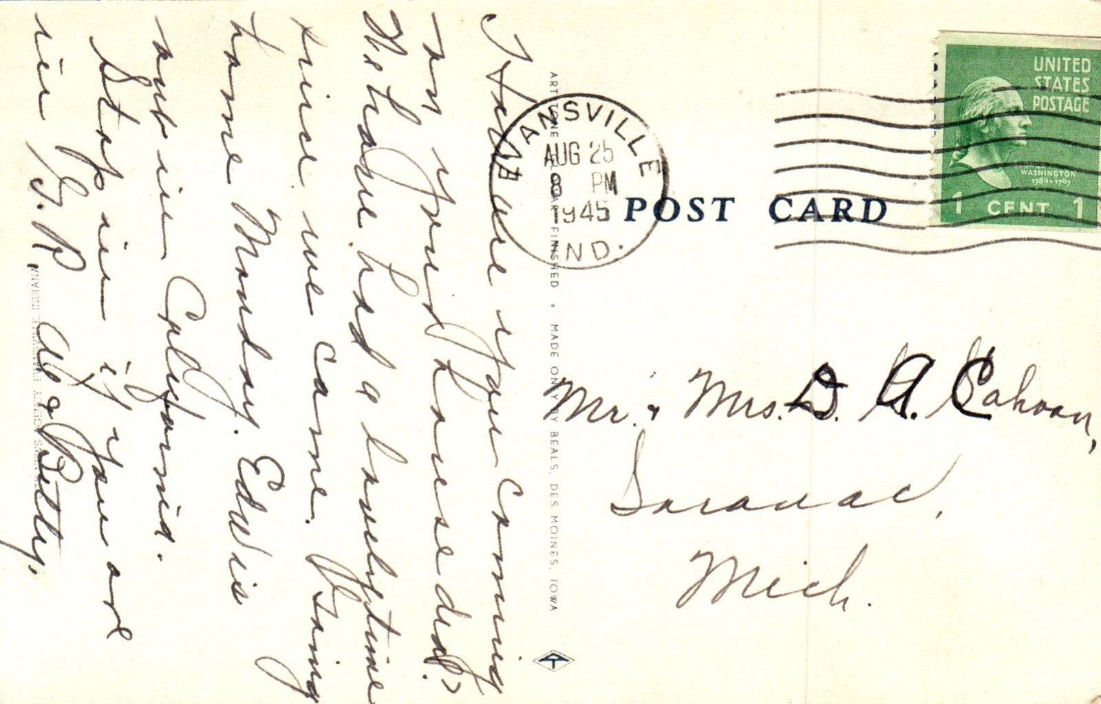 Reitz Memorial High School in Evansville Indiana IN Vintage Postcard