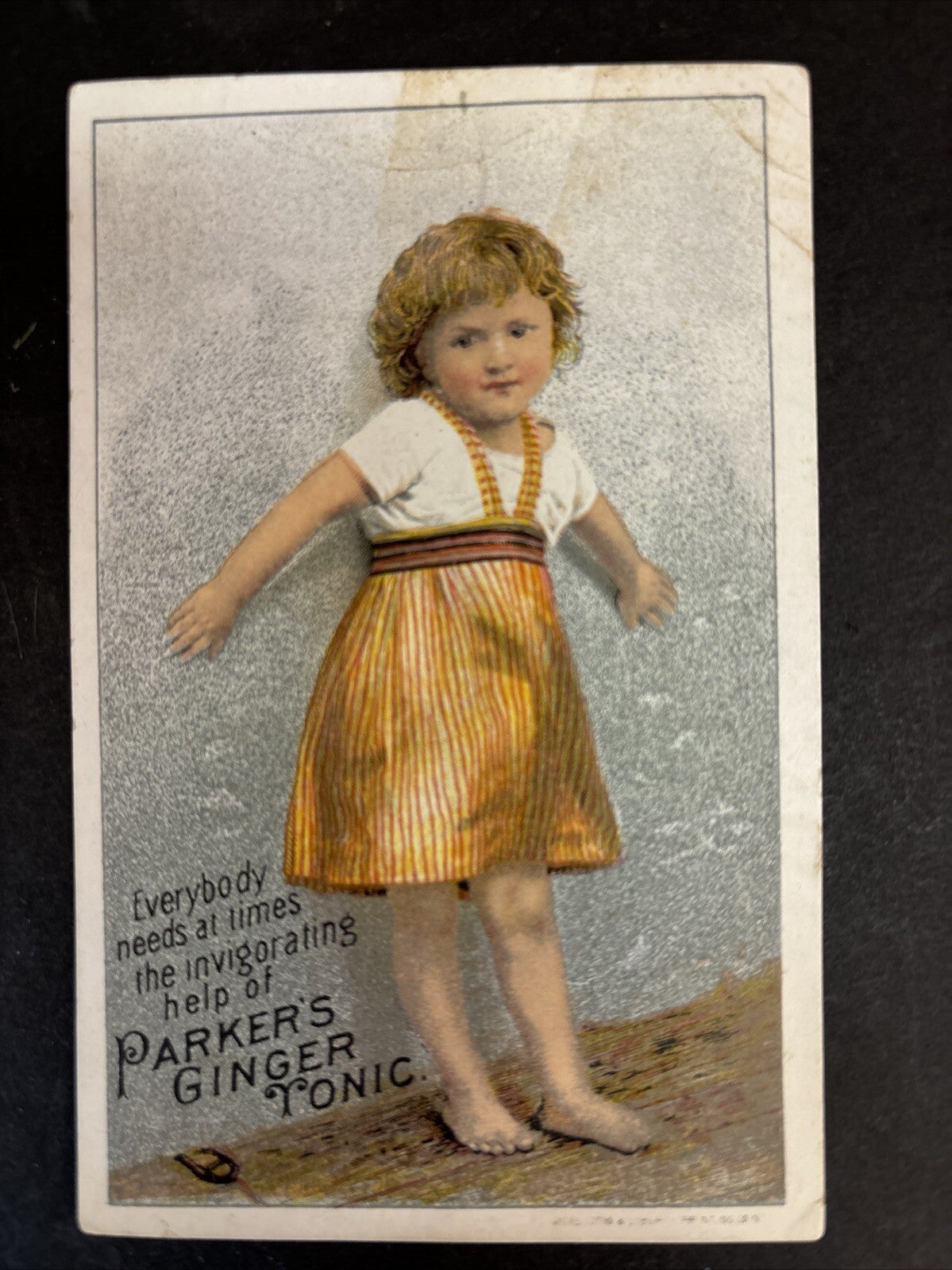 Parker's Ginger Tonic New York Hair Balm Trading Trade Card Advertising
