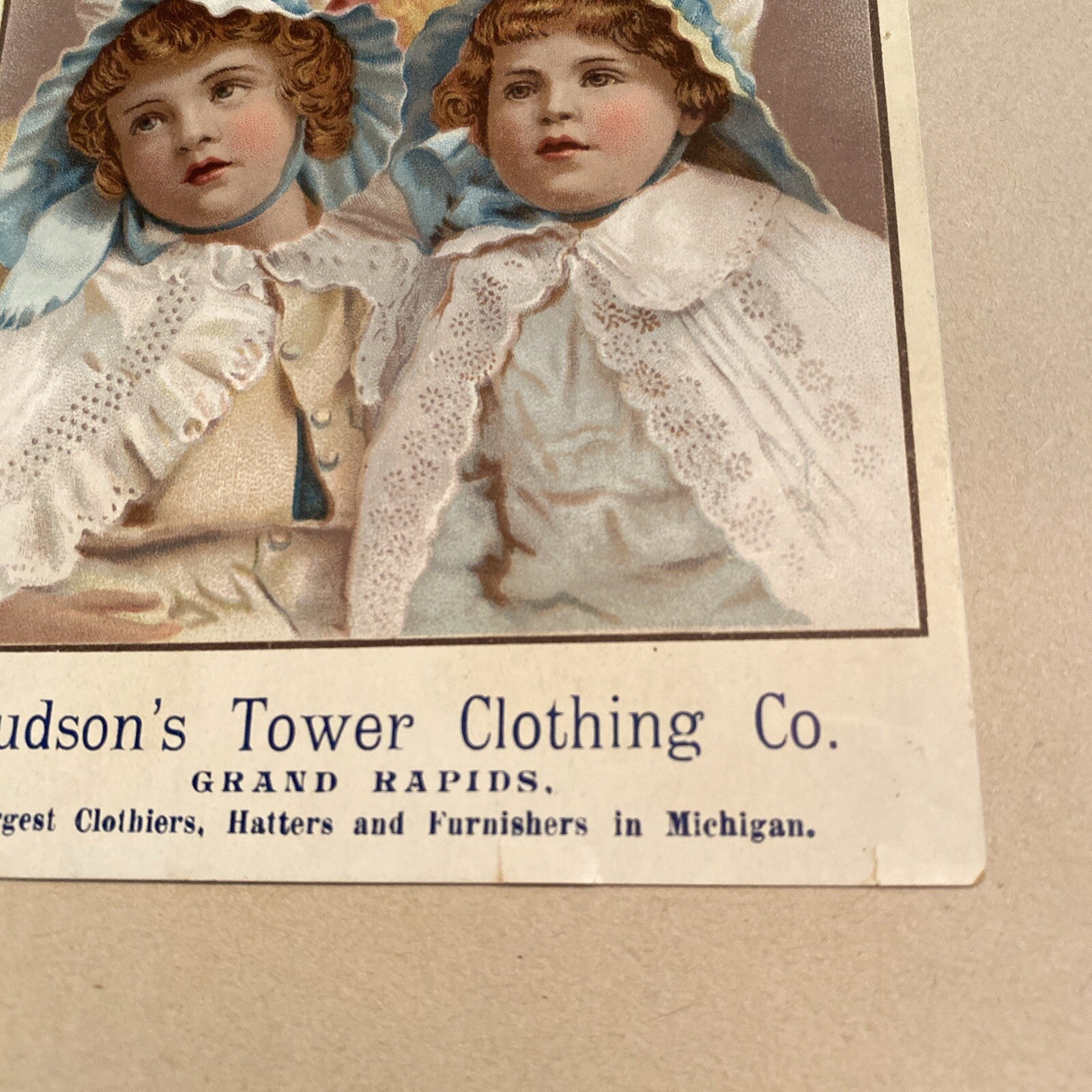 Hudson's Tower Clothing Grand Rapids MI Michigan Trading Trade  Advertising Card