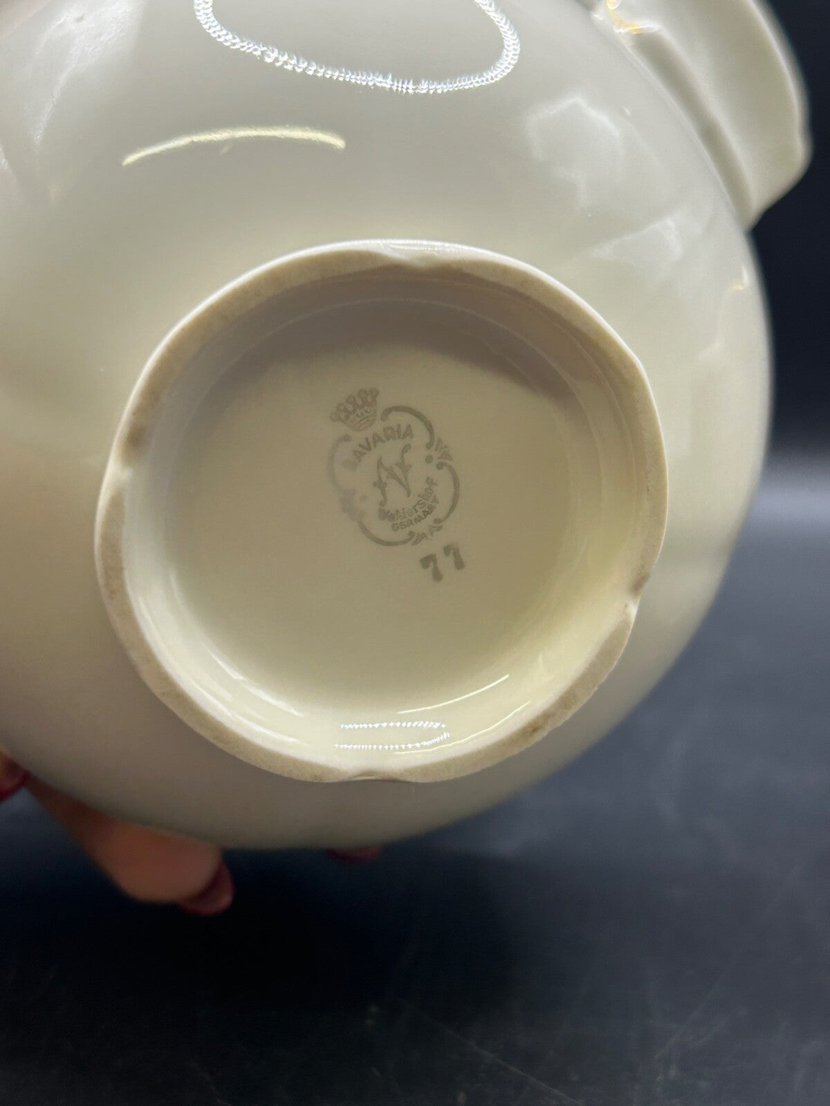 RARE Waldershof Bavaria Germany Sugar and Creamer with Gold Rim