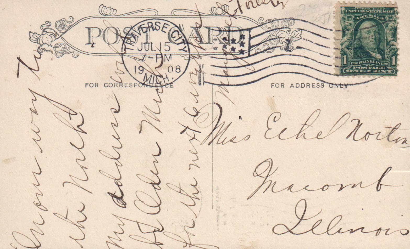 Central High School Traverse City Michigan MI Postcard