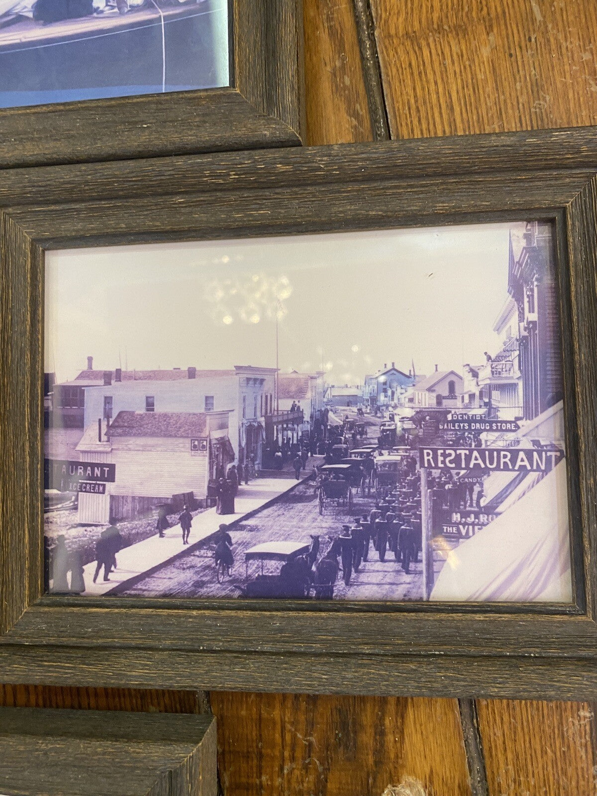Vintage four Framed photographs Mackinac Mackinaw Island Hotel Motel MI Michigan