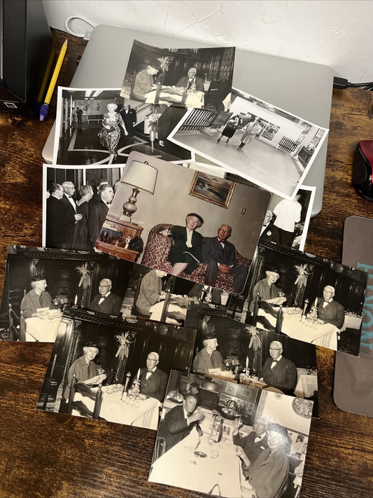 Lot of 12 Old Black & White Photos Vintage Photographs Of The Same People. WHO?