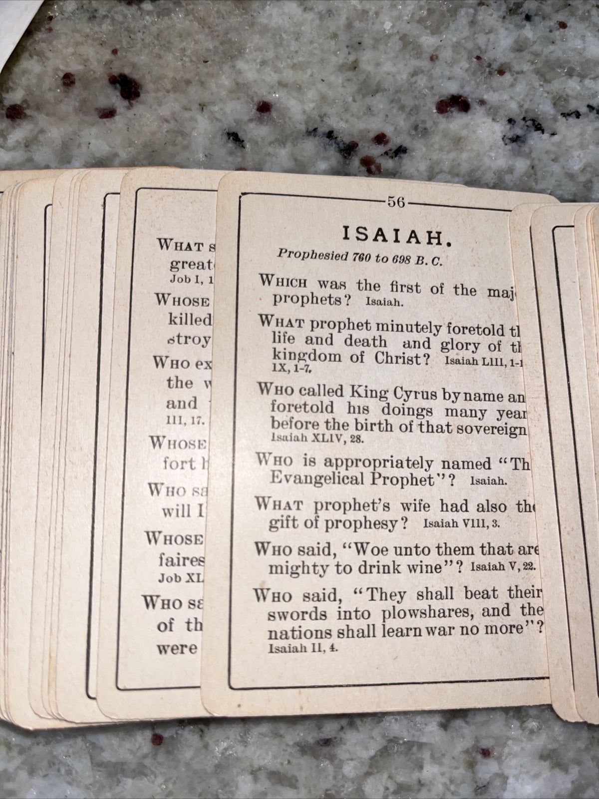 Antique 1915 Bible Characters Trivia Card Game By F.G. Decker A.M. Rare Complete