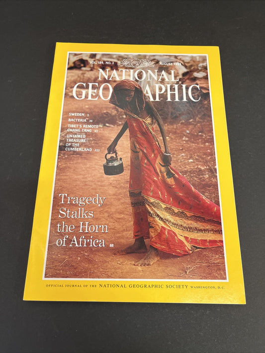 August 1993 National Geographic Magazine "Tragedy Stalks the Horn of Africa"