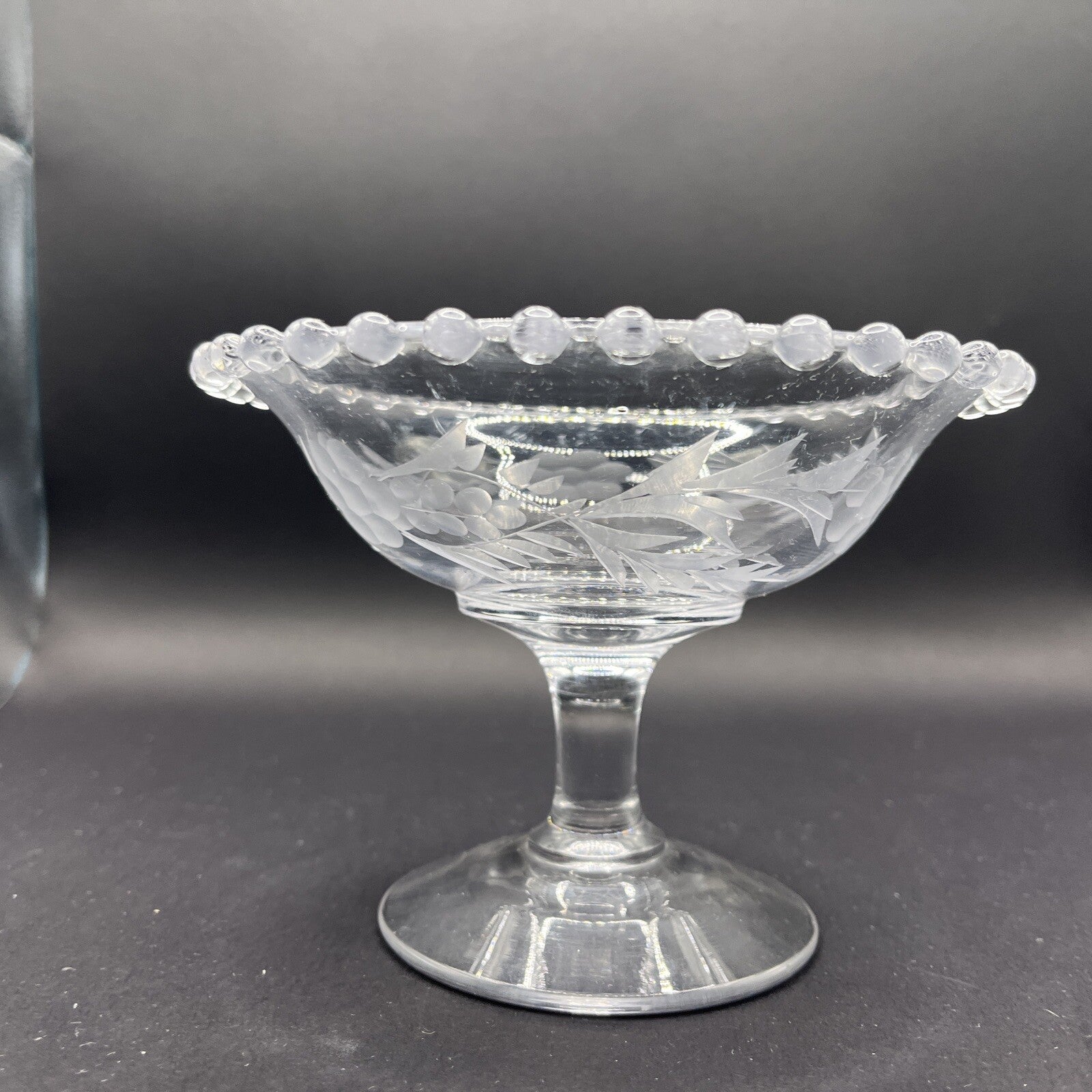 Imperial Glass Candlewick Etched Bowl with Pedestal