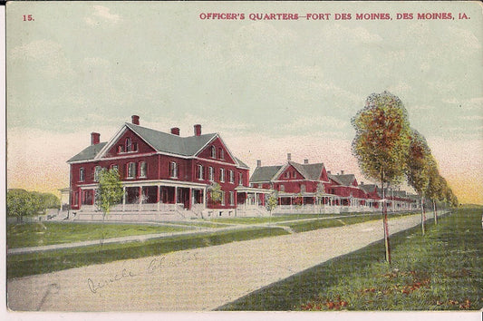 Officers Quarters Fort Des Moines Des Moines IA Iowa  Postcard
