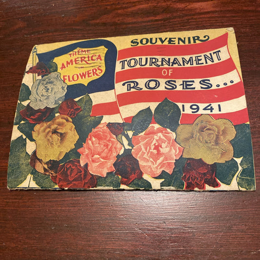 1941 Tournament Of Roses Rose bowl Parade Floats CA California Postcard Folder