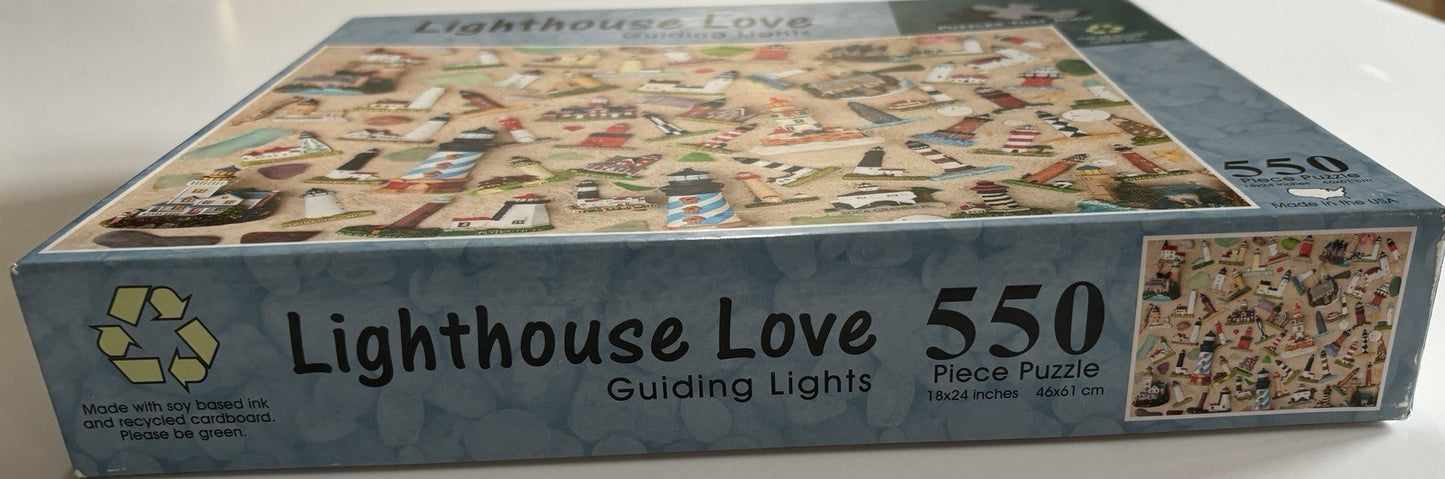 Lighthouse Love Guiding Lights Puzzles That Rock Brand 550 Piece 18" x 24"