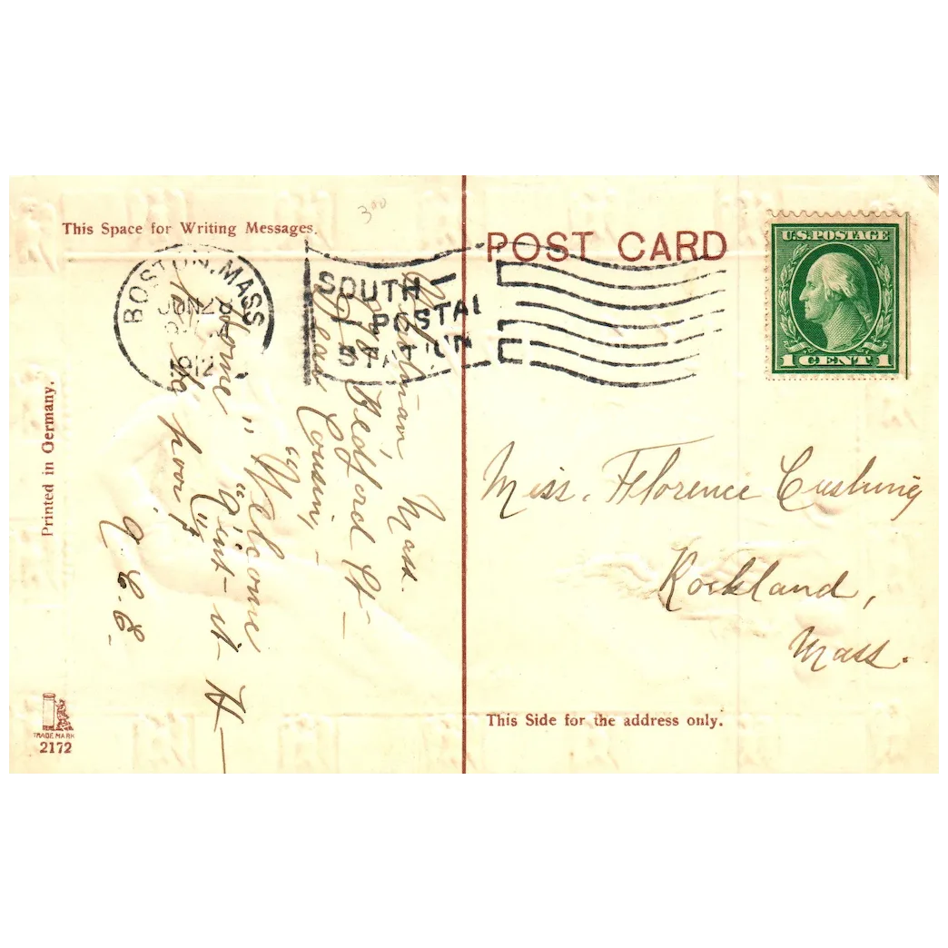 July 4th 1776 Uncle Sam Gold Embossed Vintage Patriotic Fourth of July Postcard