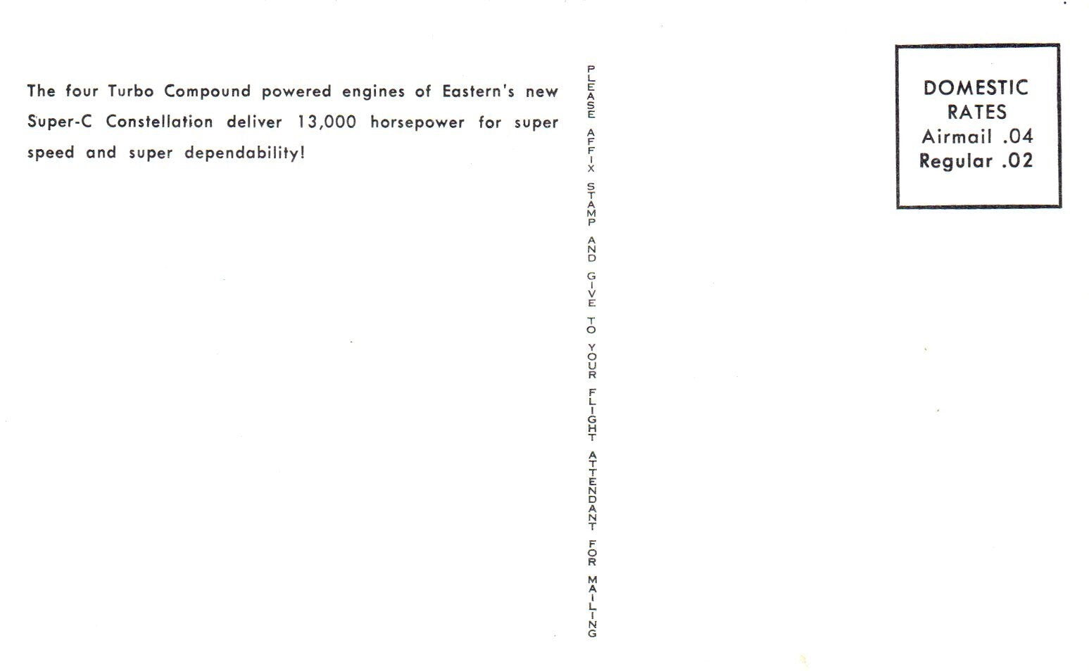 The Silver Falcon "The World's Most Advanced Twin-Engine Airliner" Postcard