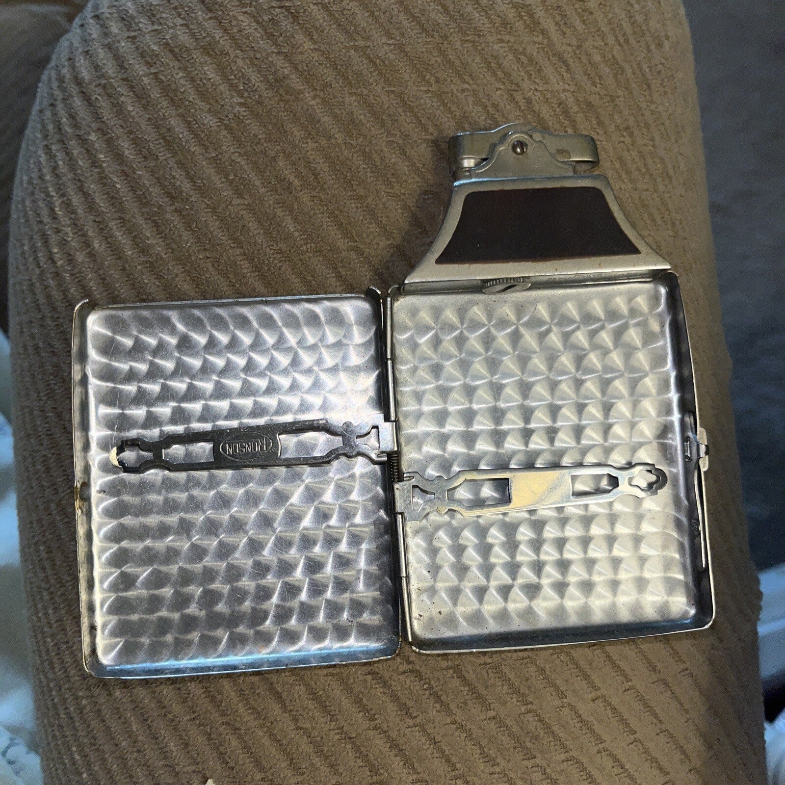 VINTAGE RONSON ART DECO STYLE LIGHTER / CIGARETTE HOLDER / CASE
