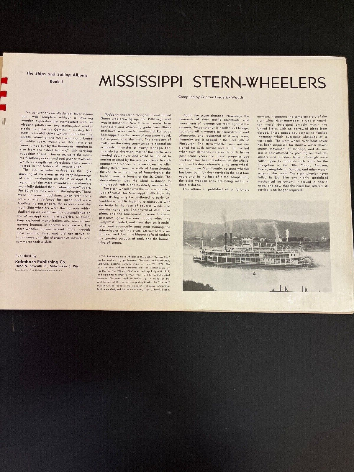 Vintage Mississippi Stern-Wheeler Ships and Sailing Albums Bo. 1