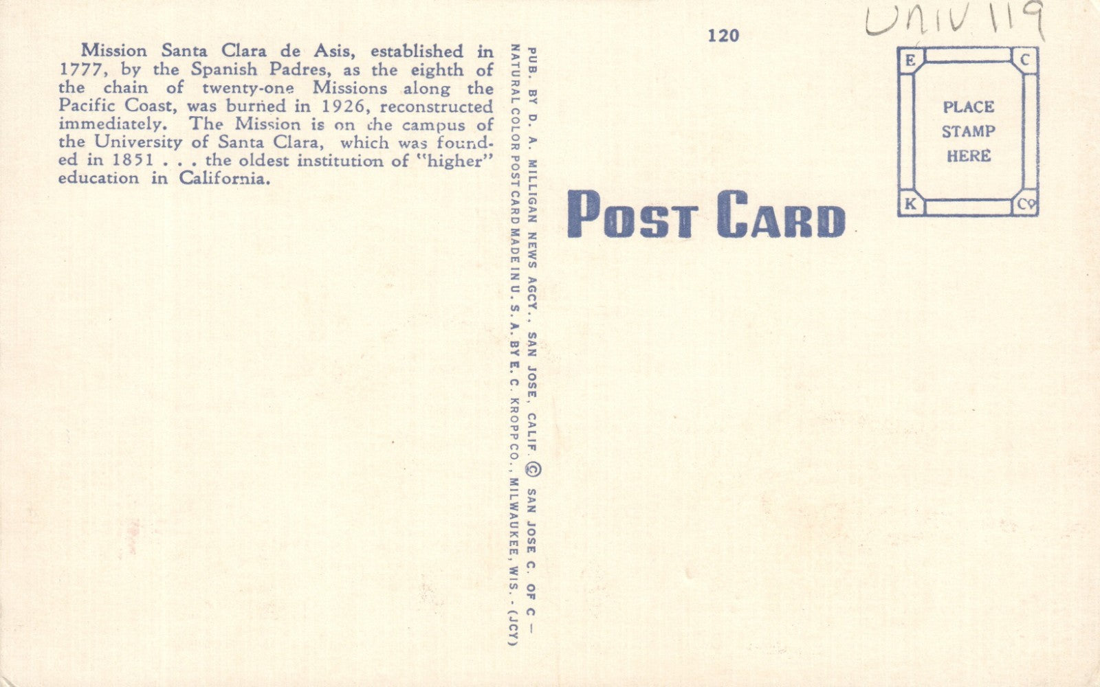 Mission Santa Clara de Asis, California 