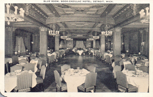 Blue Room Book Cadillac Hotel in Detroit Mich MI Michigan Postcard