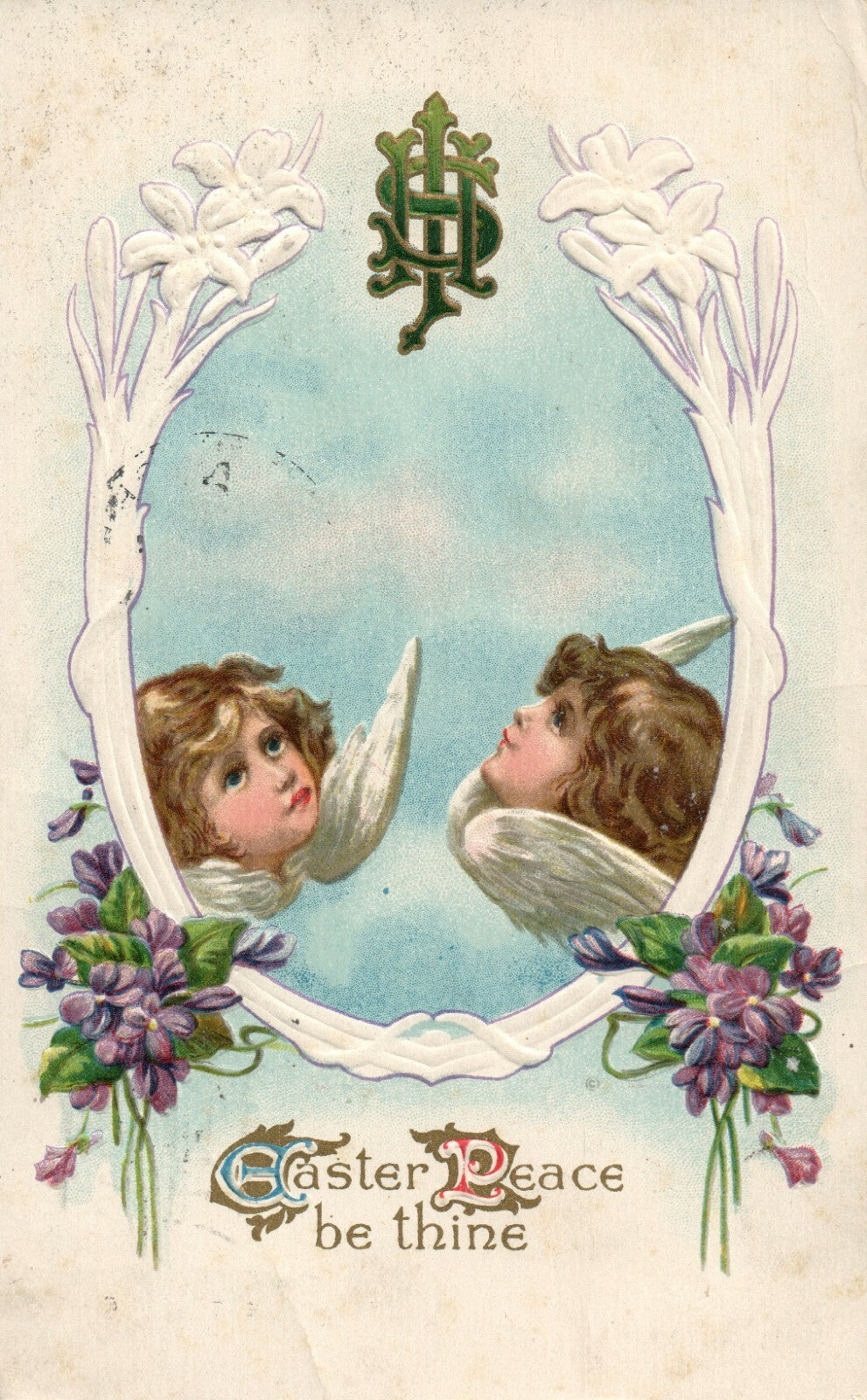 Beautiful Angel Angels Lily Easter Postcard Series 446 