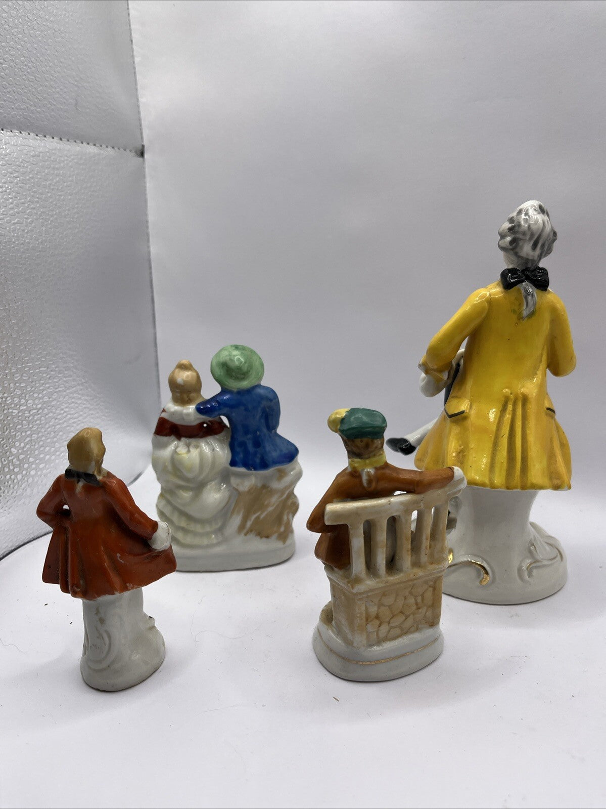 Porcelain Figurines Occupied Japan Lot Colonial Victorian VTG 4 Pc