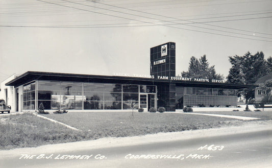 Real Photo The BJ Lemmen Co in Coopersville MI Michigan Postcard