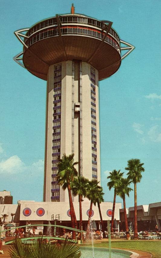 Landmark Hotel Tower restaurant Lounge Las Vegas Strip Nevada NV Postcard
