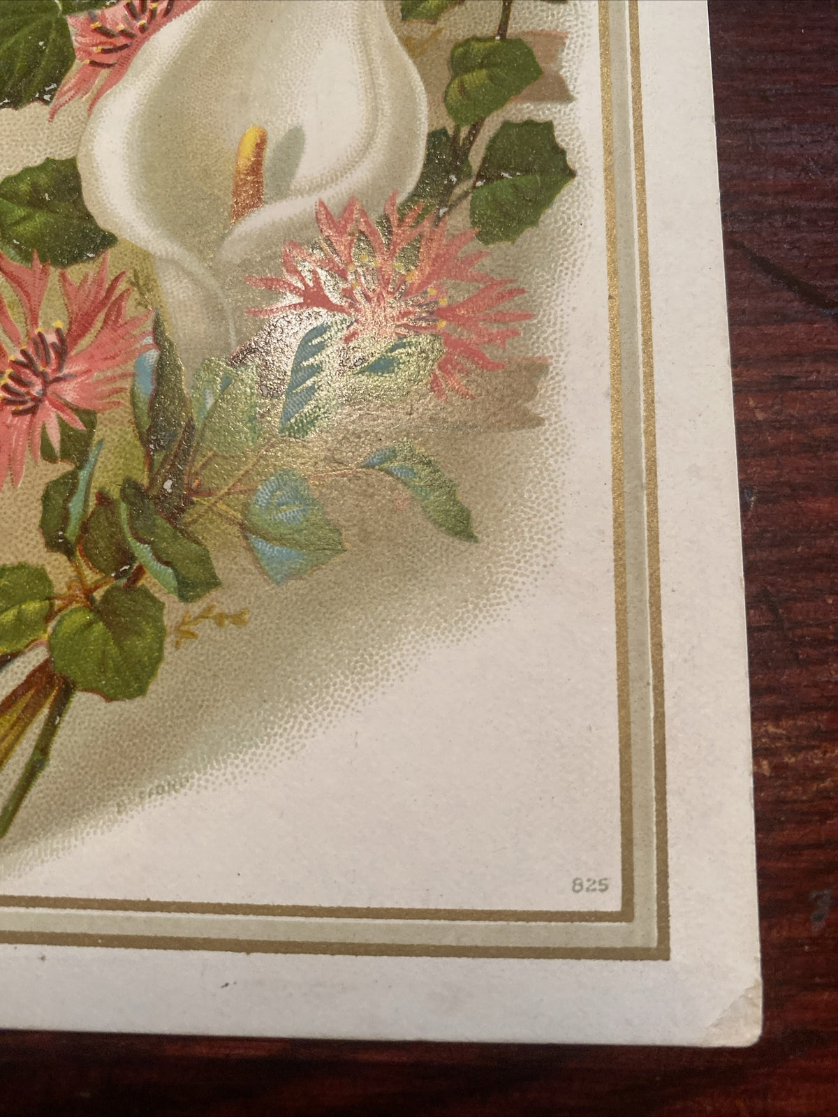 Reward of merit Vintage Victorian School Ephemera Lily Flower Split Rail Fence