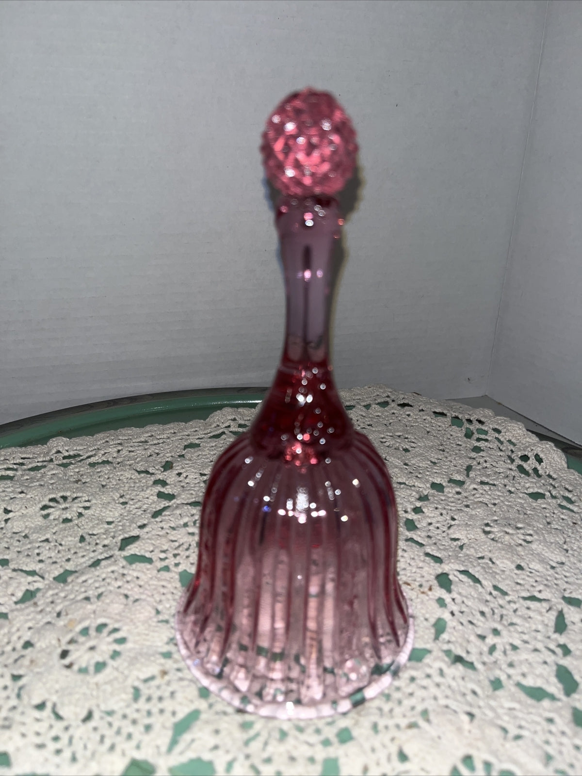 Vintage Fenton  Beautiful Pink Glass Bell