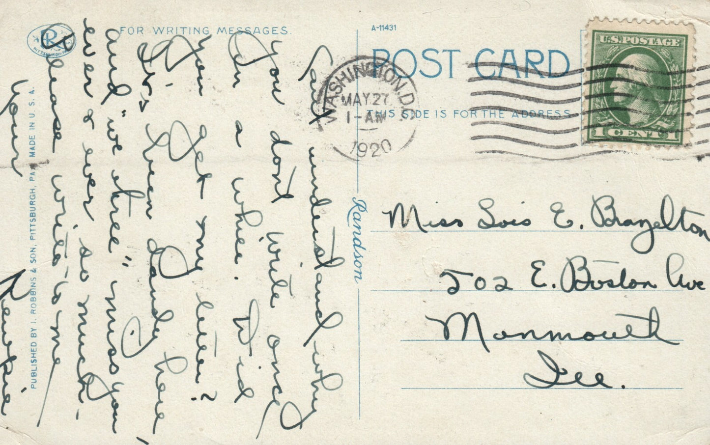 Three States West Virginia Ohio Kentucky Scene OH Ohio Postcard