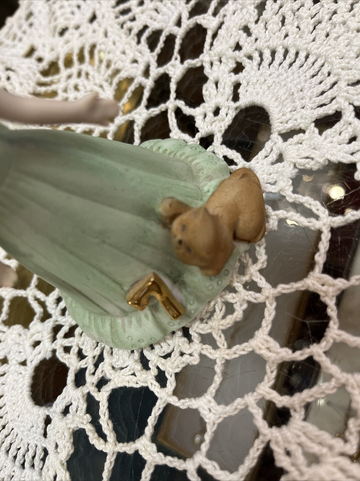 Enesco Growing Up birthday girls figurine blonde 7, cake topper