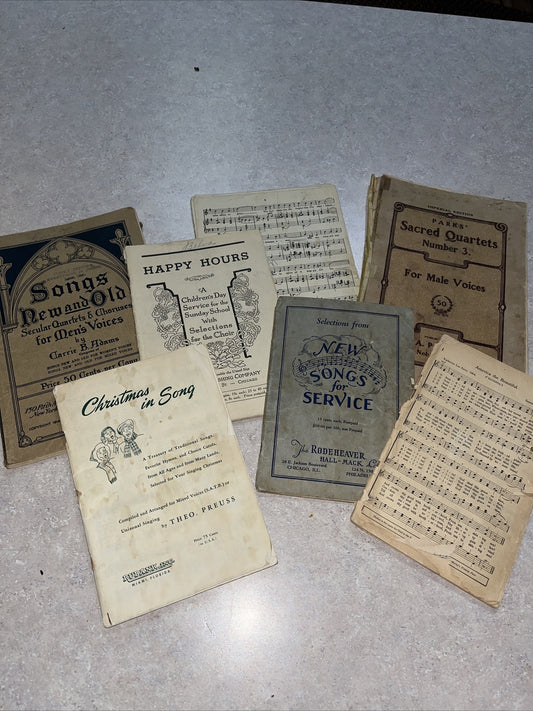 Lot of Antique  sheet Music Books Booklets