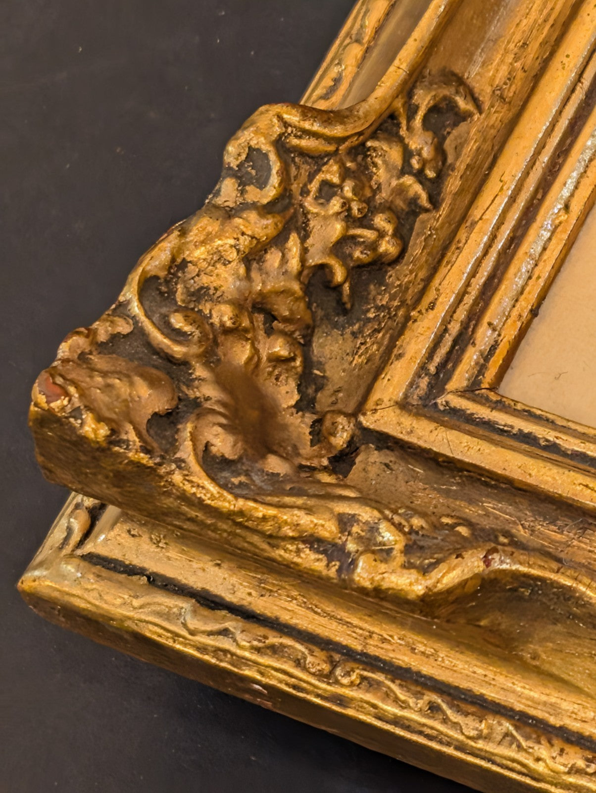 Hand Painted German Porcelain Plaque, Contemplation After Piot Gold Frame KPM ?