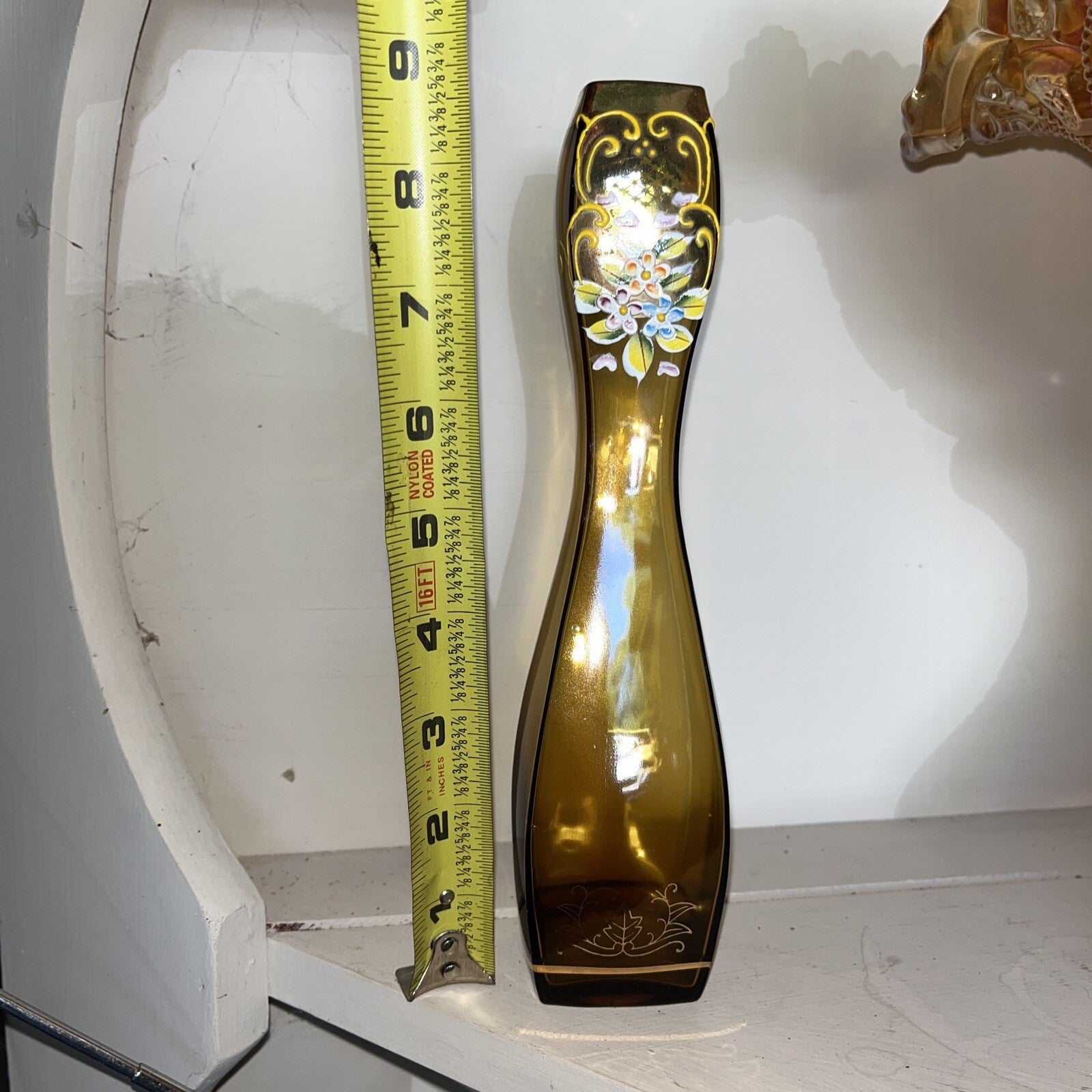Vintage Moser Czech Glass Bohemian Fluted Vase