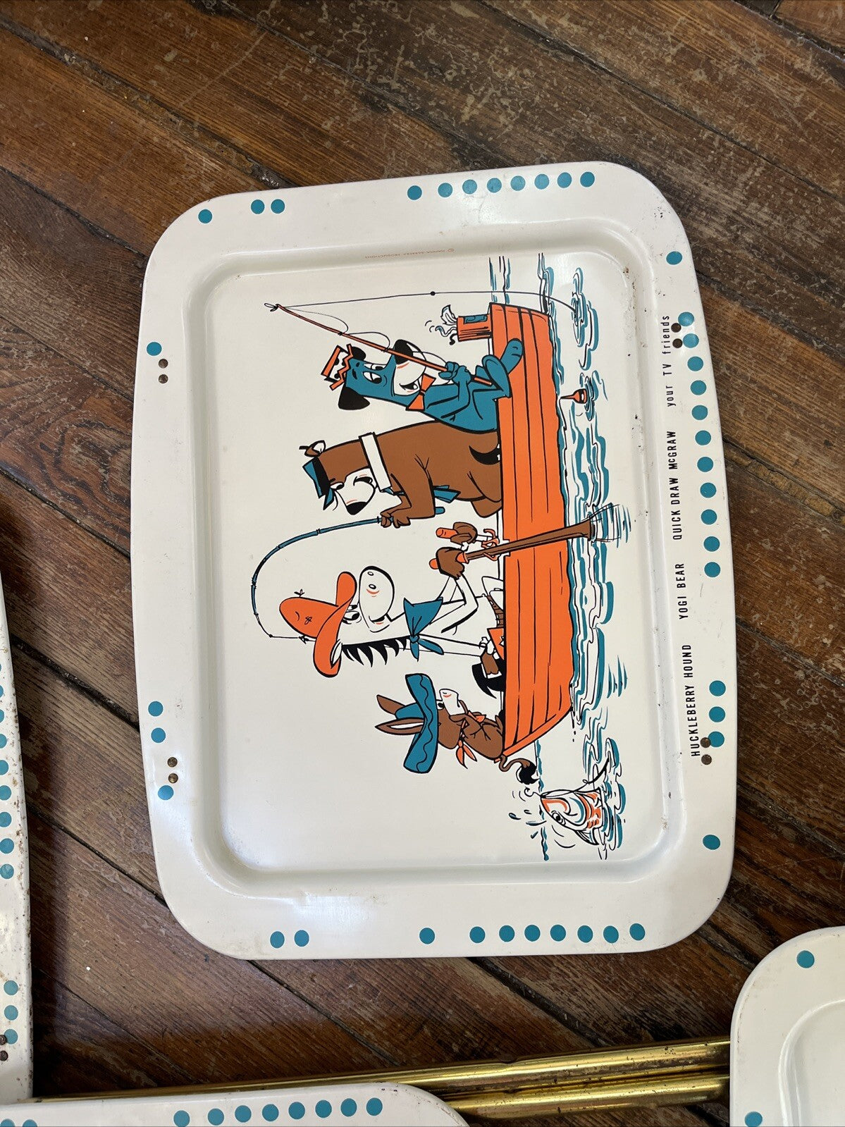 Vintage 5 Huckleberry Hound, Yogi Bear, Quick Draw McGraw & TV Friends TV Tray's