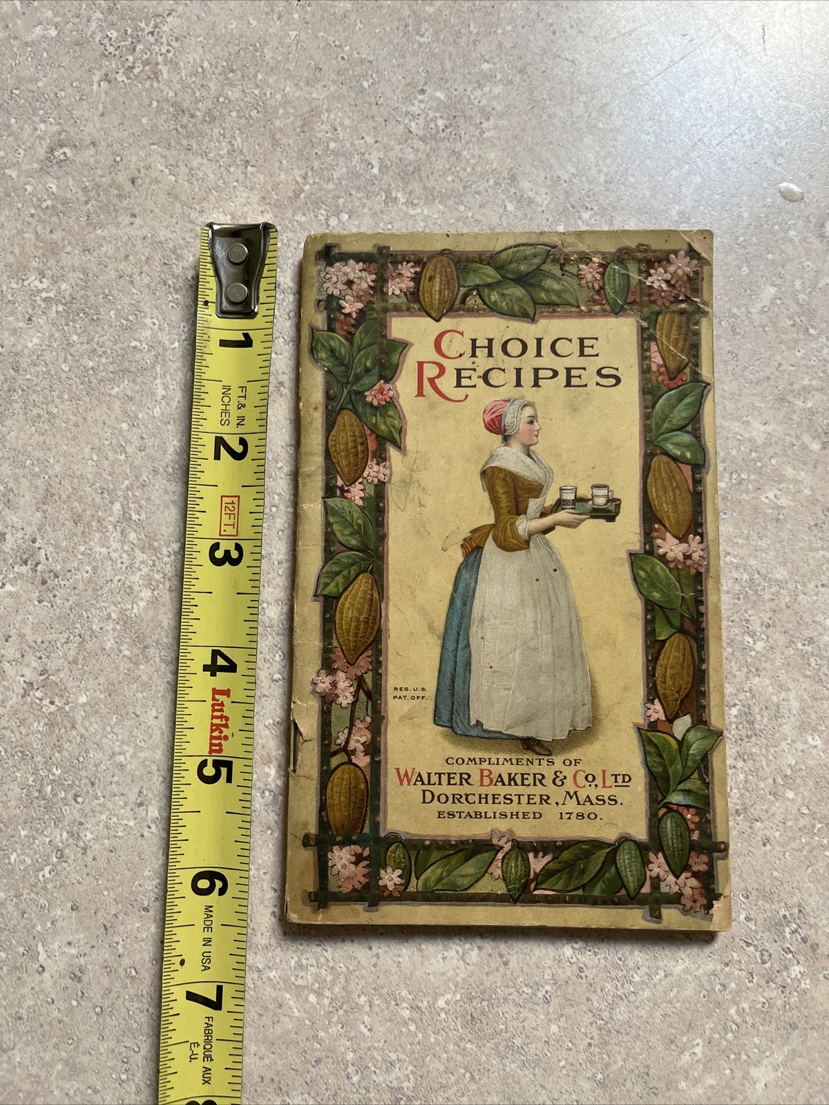 WALTER BAKER CO. CHOICE RECIPES COOK BOOK