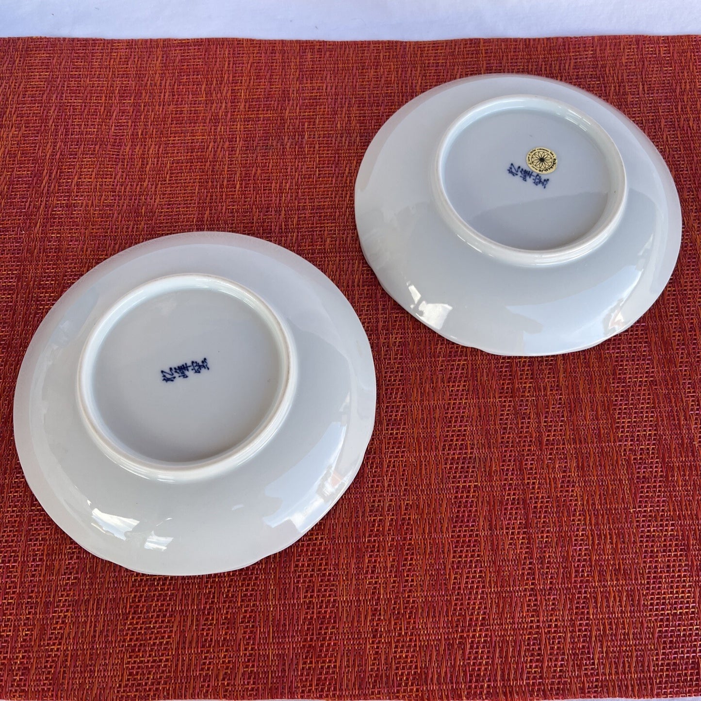 6 3/8” Rd. Blue and White Porcelain Takahash(2) San Francisco Bowl Fruit Floral